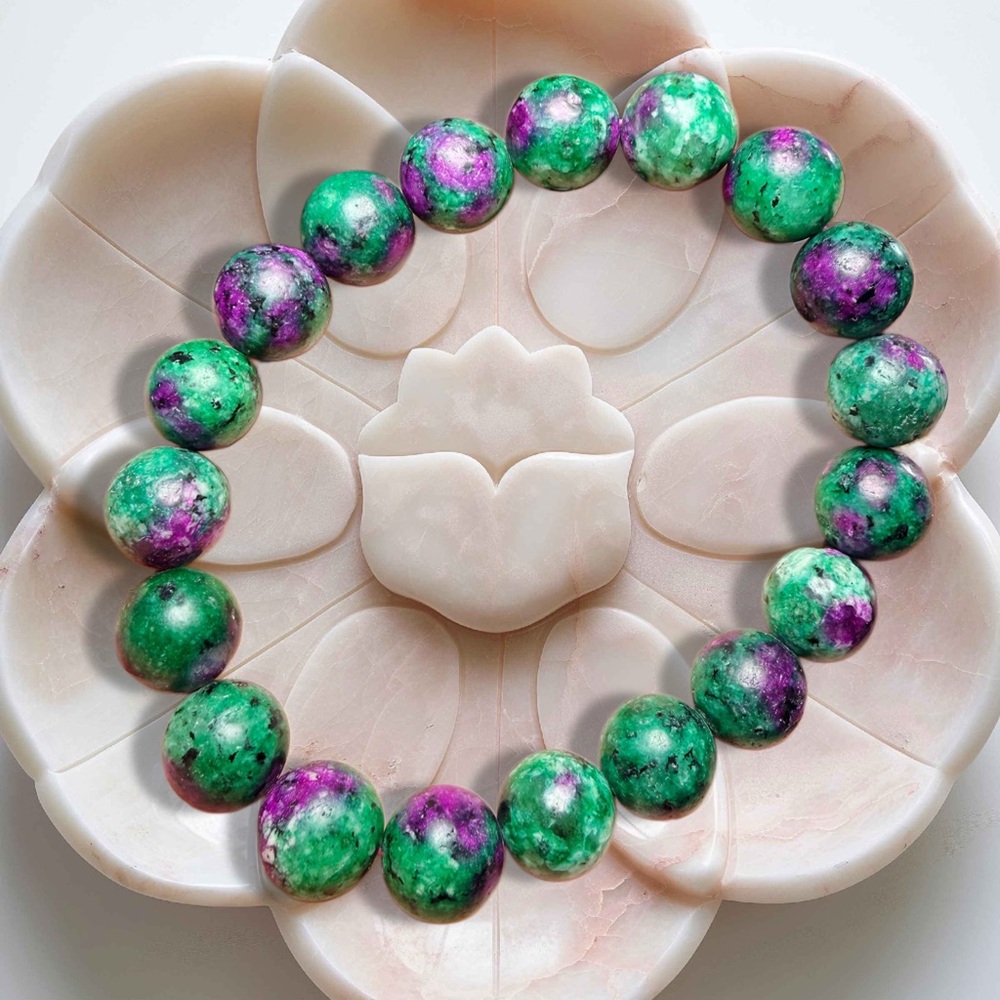10mm Ruby Zoisite Bracelet | Heart Healing & Passion Energy